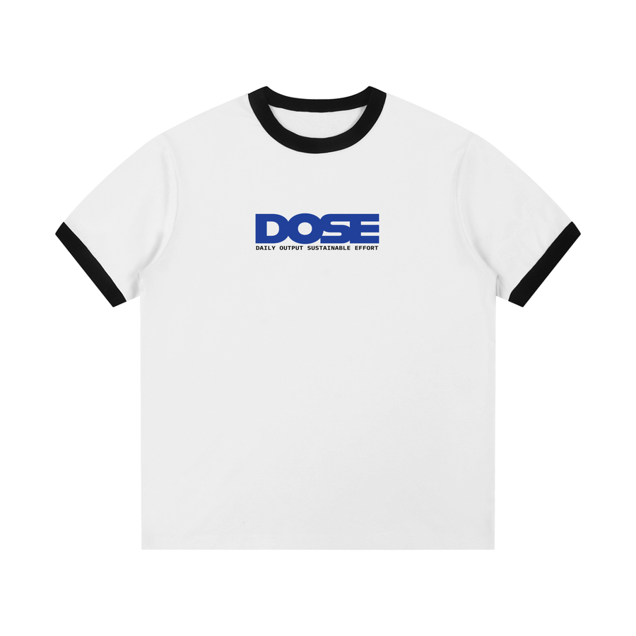 Dose Tee White / Black front