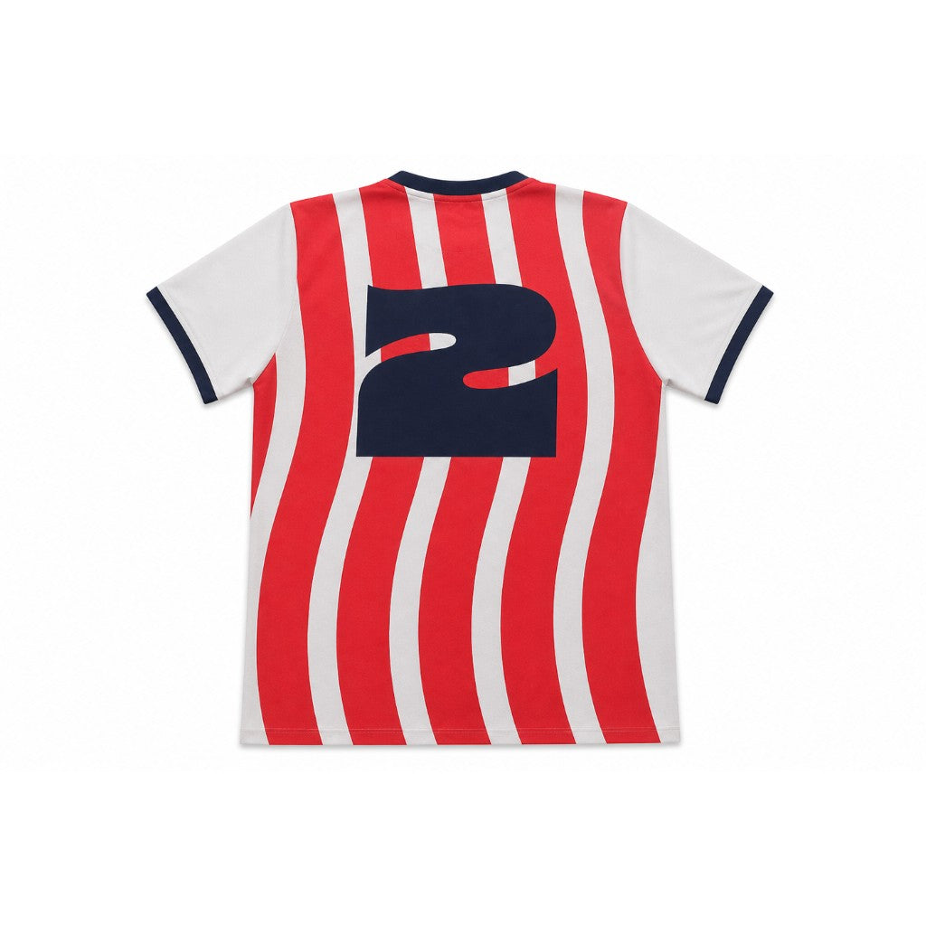 Nations Tee America back. Red and white stripes, navy 2.